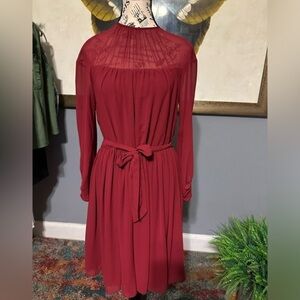 Slate & willow illusion dress. Rust color. Size 0.